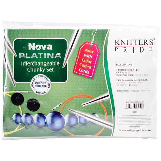 Knitter&#x27;s Pride&#x2122; Nova Platina Chunky Interchangeable Circular Knitting Needles Set
